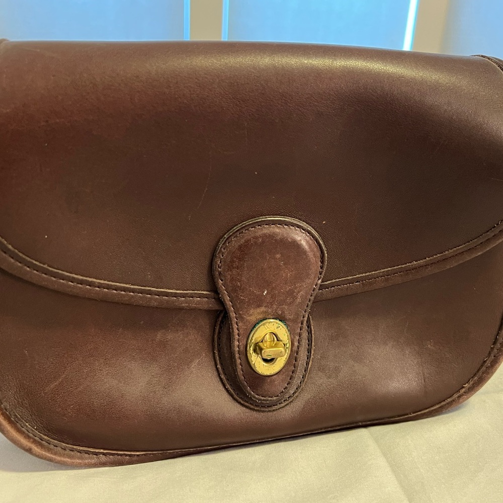 Coach Vintage 9954 Brown Leather Prairie Crossbody Bag Purse